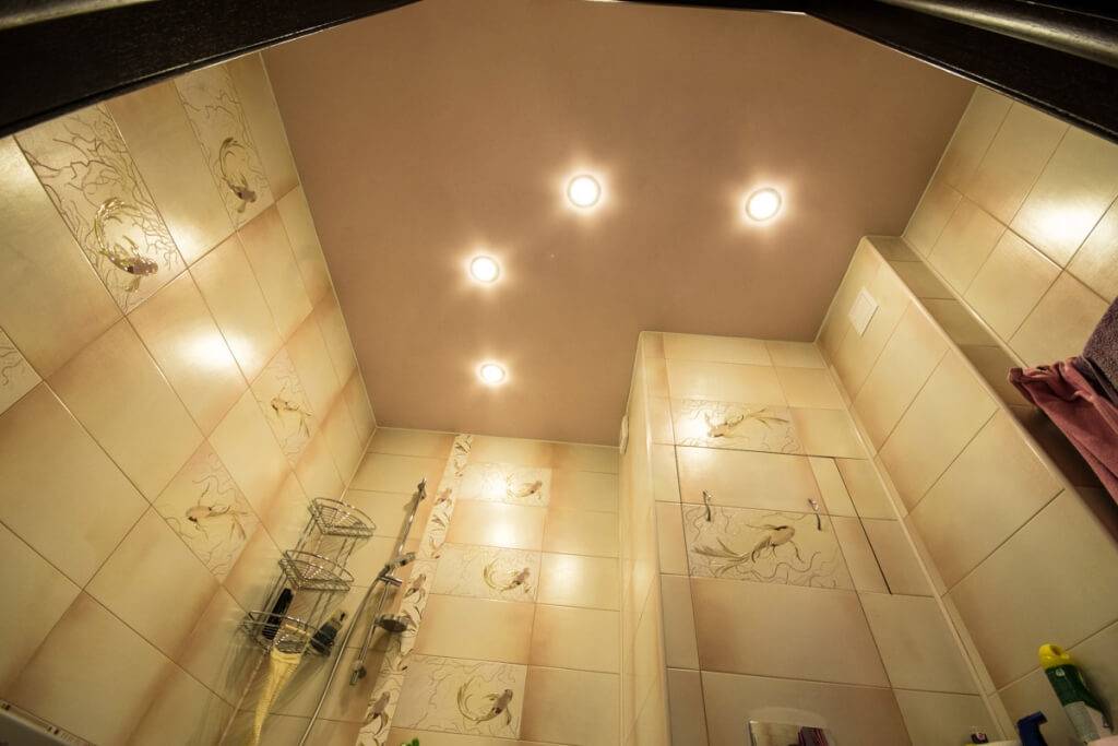 Потолочный светильник для ванной комнаты: разновидности моделей, монтаж светильников на разные типы потолков