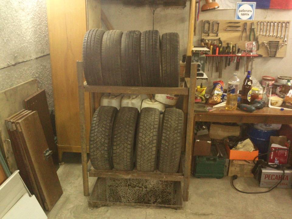 Стеллаж для колес своими руками, чертежи: стойка для хранения автошин в гараже. как сделать полку для хранения колес в гараже своими руками