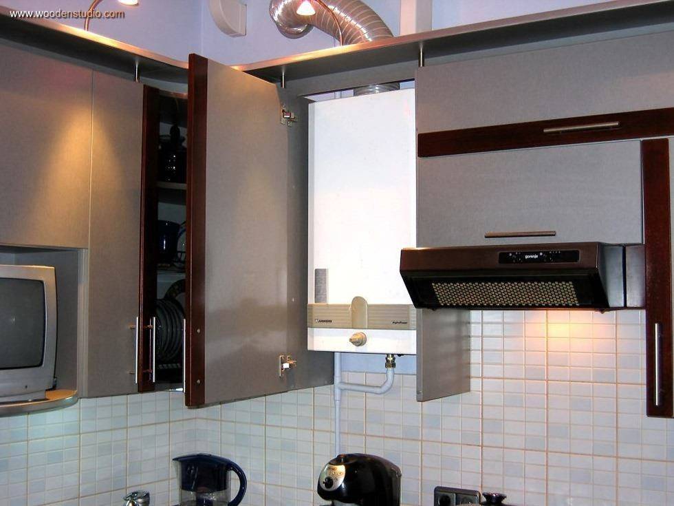 Как спрятать газовый котел на кухне: идеи с фото