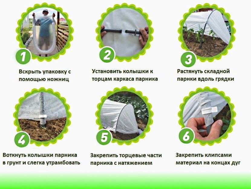 Парник из дуг и укрывного материала своими руками