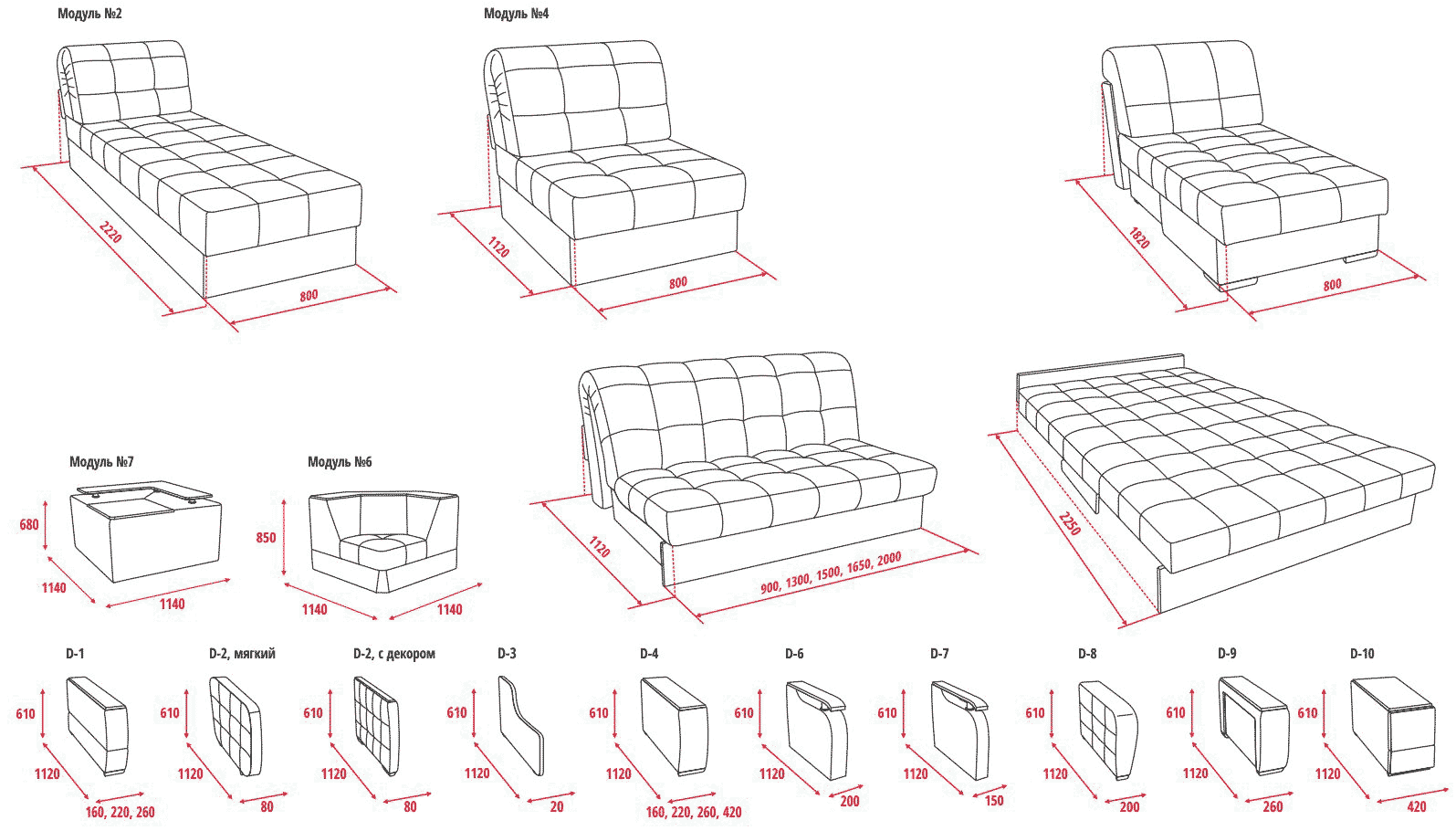Схема сборки дивана аккордеон