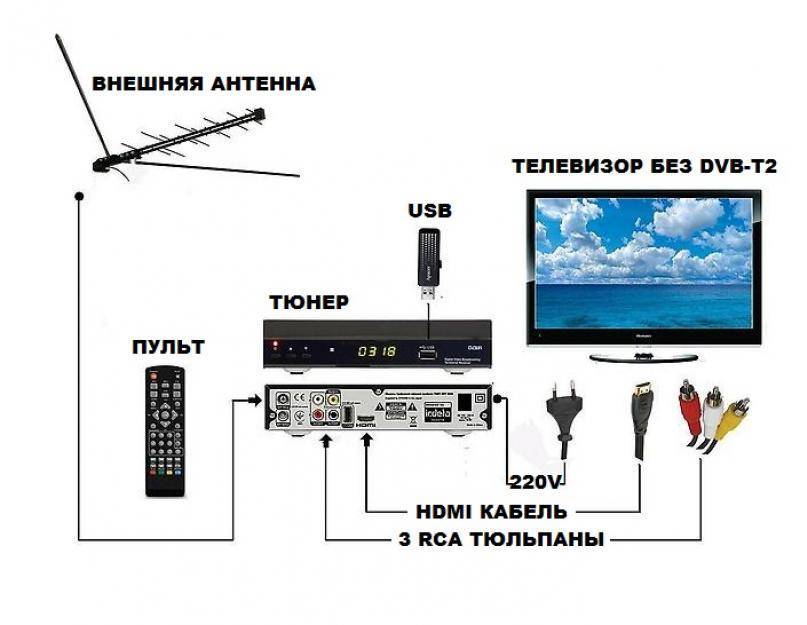 Подробная схема подключения спутниковой тарелки к телевизору без ресивера