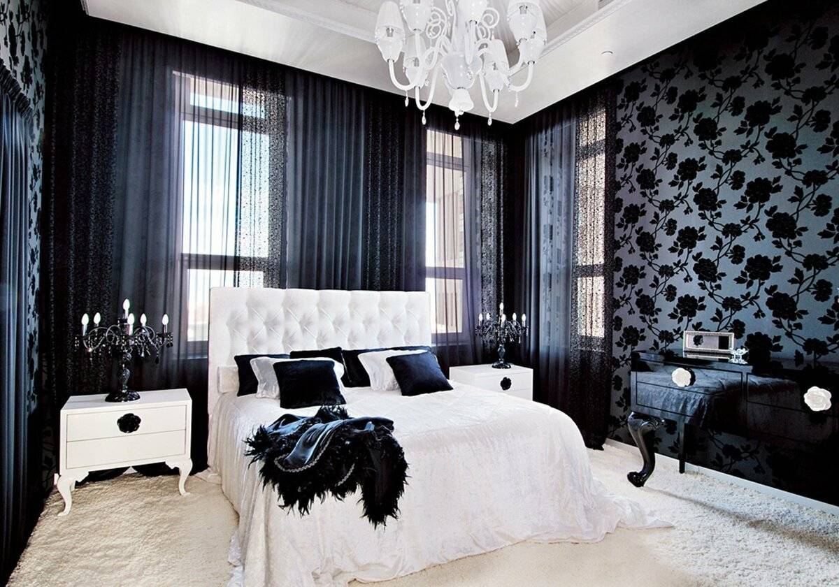 Спальня в черно-белых тонах: с ярким акцентами, особенности оформления, дизайн интерьера, реальные фото готовых вариантов