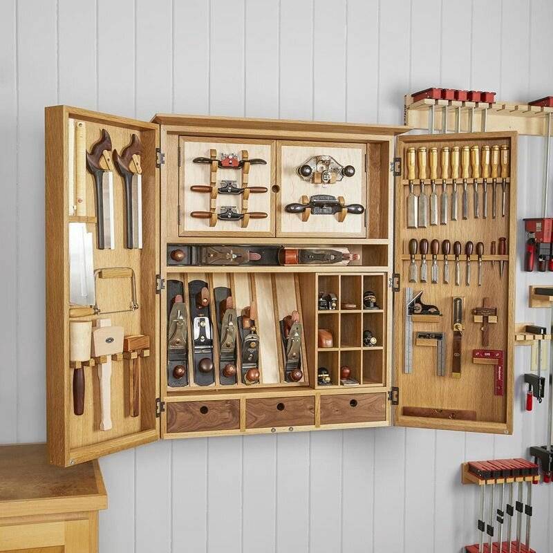 Шкаф для инструментов своими руками: метллический, деревянный, подвесной