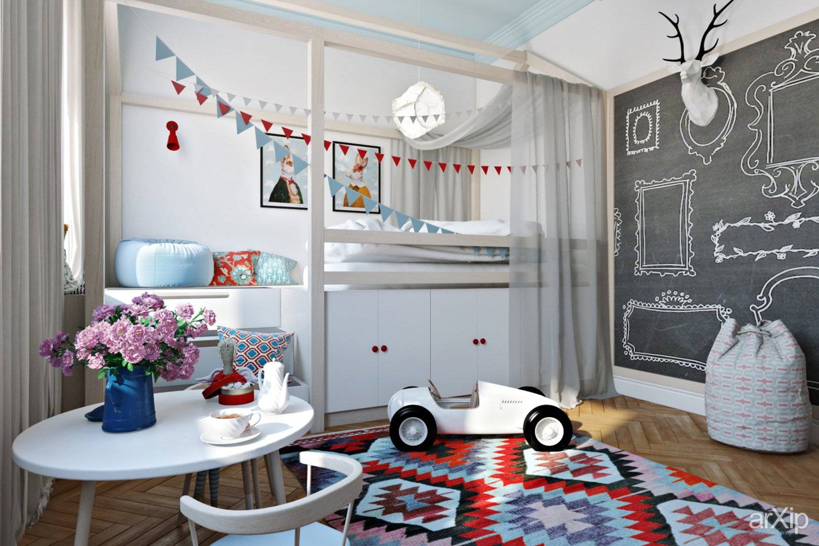 Скандинавский стиль в интерьере детской комнаты