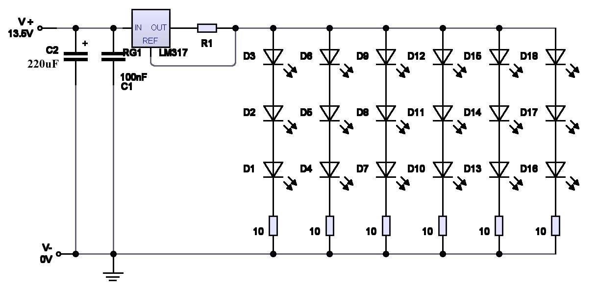 Схема настольной лампы led618pcb