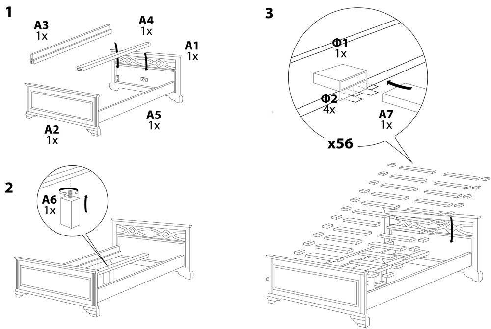 Сборка кровати с подъёмным механизмом: пошаговая инструкция.