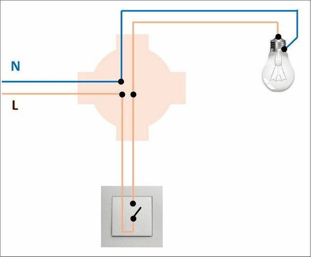 Схема подключения лампочки через выключатель - всё о электрике