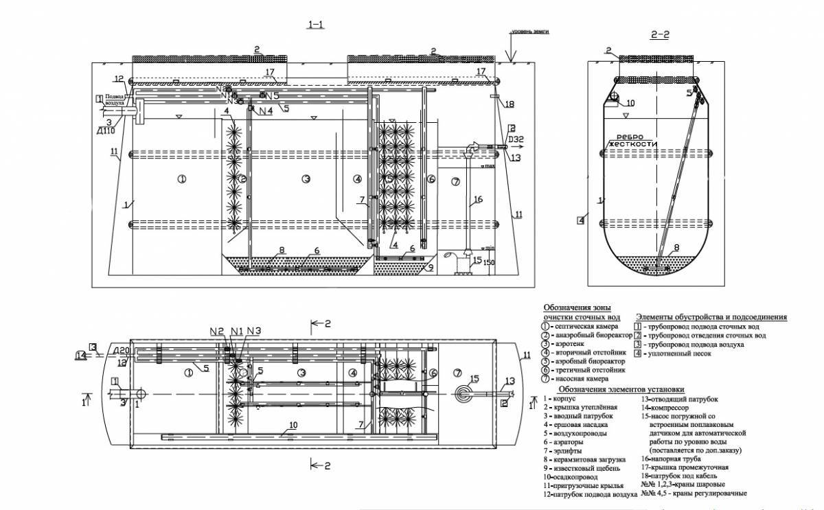 Септик тверь монтажная схема