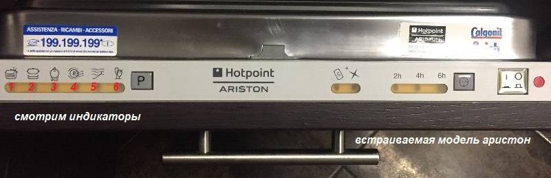 Ошибки посудомоечных машин ariston