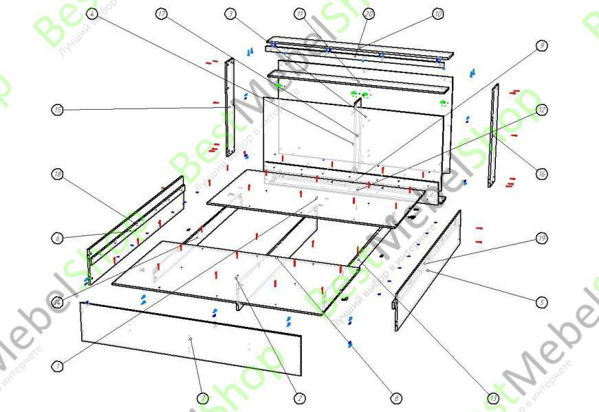 Кровать вероника браво мебель схема сборки