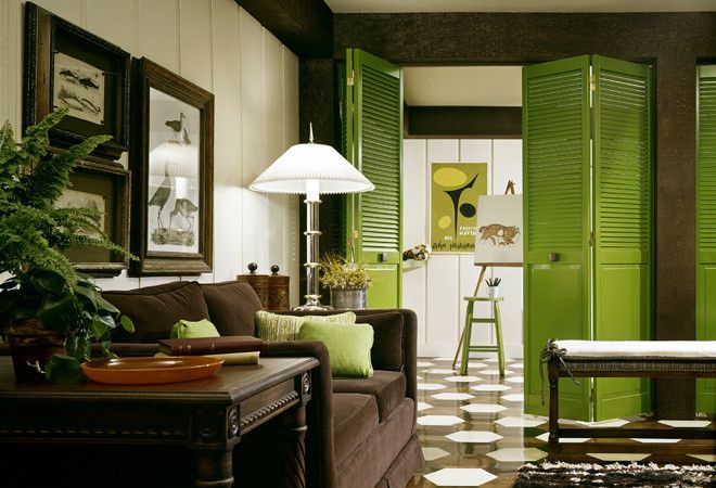 Зелёная спальня — атмосфера спокойствия, подаренная самой природой