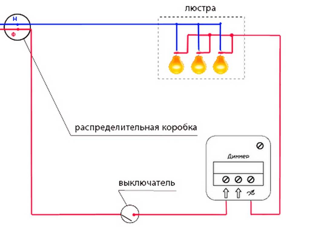 Схема с диммером