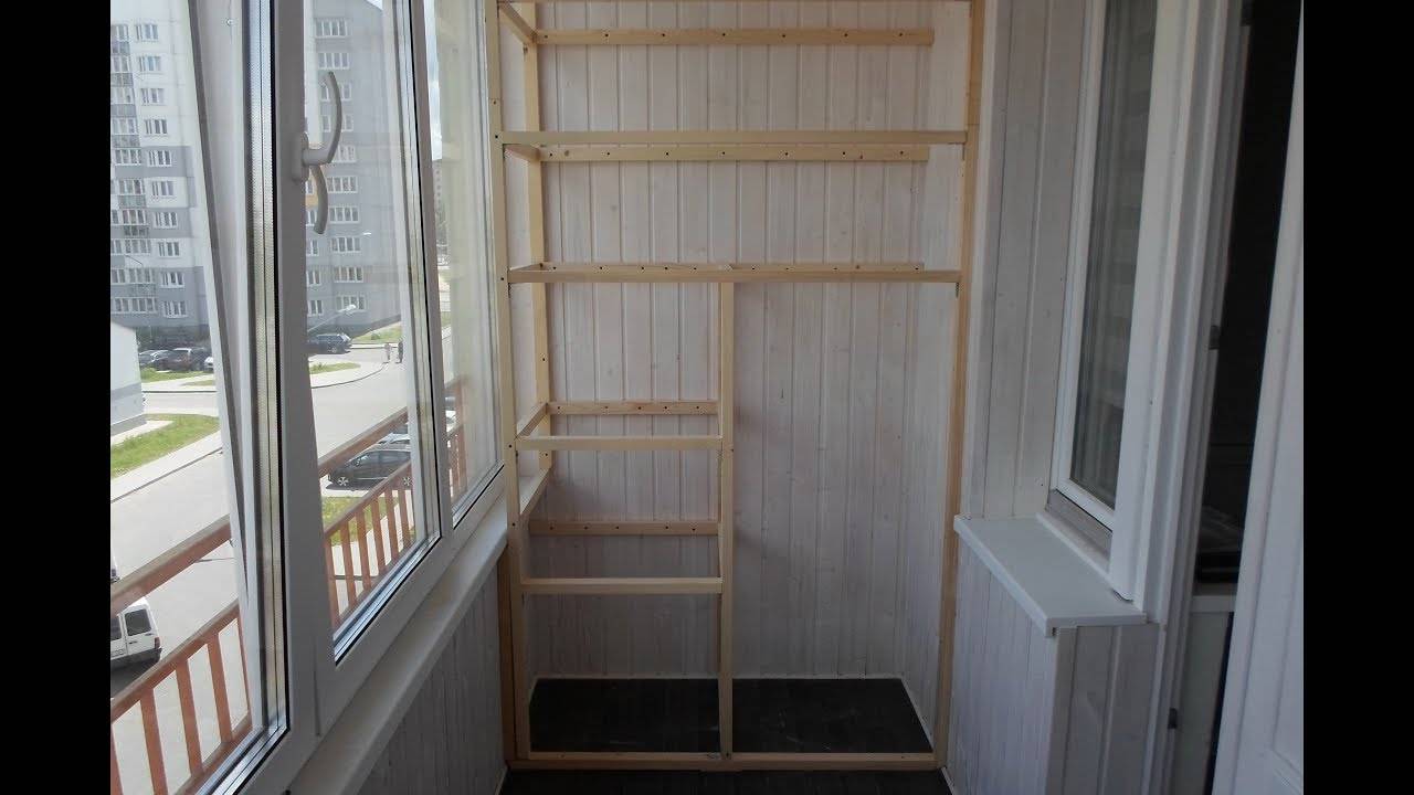 Шкаф на балконе фото своими руками пошагово встроенный