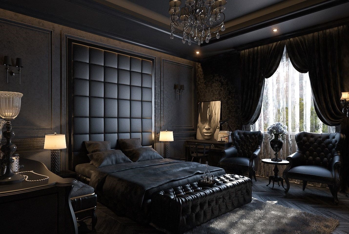 комнату в стиле готическом стиле